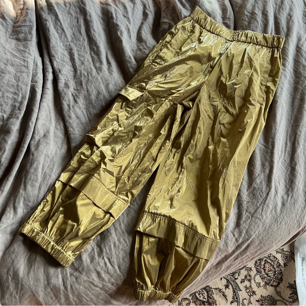Tibi Metallic Gold Wilt Pull On Jogger - Picture 6 of 11
